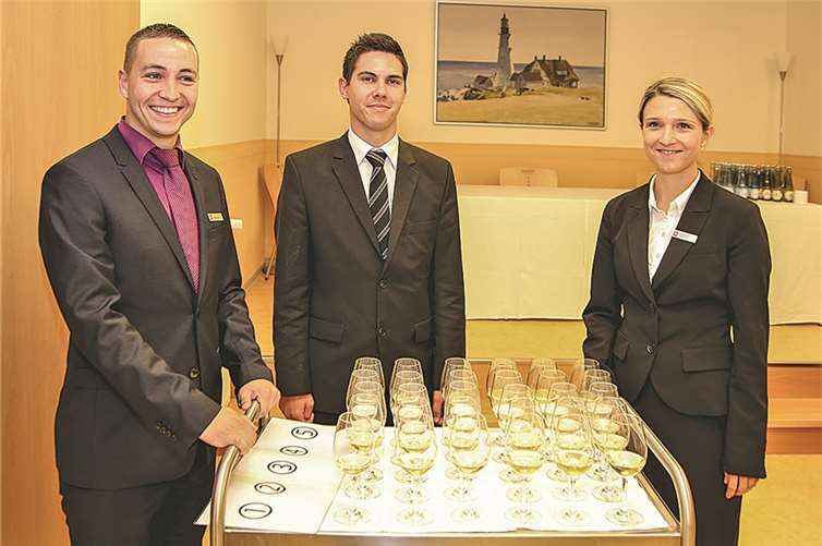 Die Weine warteten darauf, gekostet zu werden.