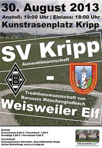 Die Weisweiler-Elf mit Peter Wynhoff, Karlheinz Pflipsen, Ewald Lienen, Arie van Lent und viele mehr in Kripp.Privat
