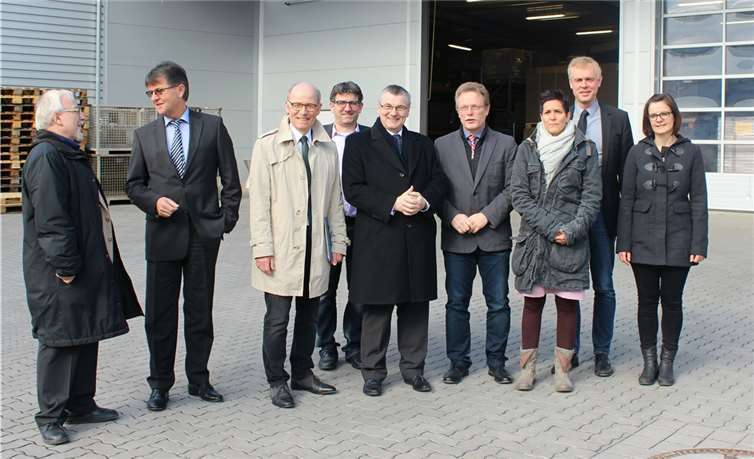 Die Werkstatt freute sich über den Besuch der Kreis- und Verbandsgemeindespitze.privat