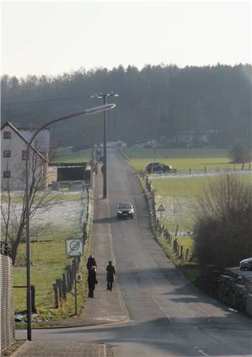 Die Weserstraße ist zurzeit halbseitig gesperrt.  VG Montabaur