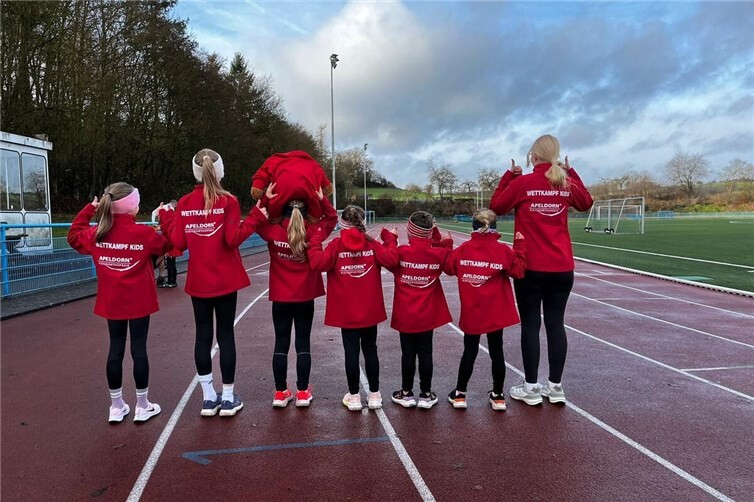Die Wettkampf Kids sind jetzt bestens ausgestattet.