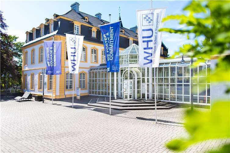 Die Wirtschaftshochschule WHU – Otto Beisheim School of Management in Vallendar.  Copyright: WHU/Falco Peters