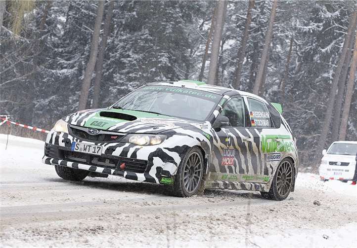 Die Witterungsverhältnisse bei der Rallye Südliche Weinstraße waren für das Team Riebensahm/Stockmar eine besondere Herausforderung. S.Dörrenbächer