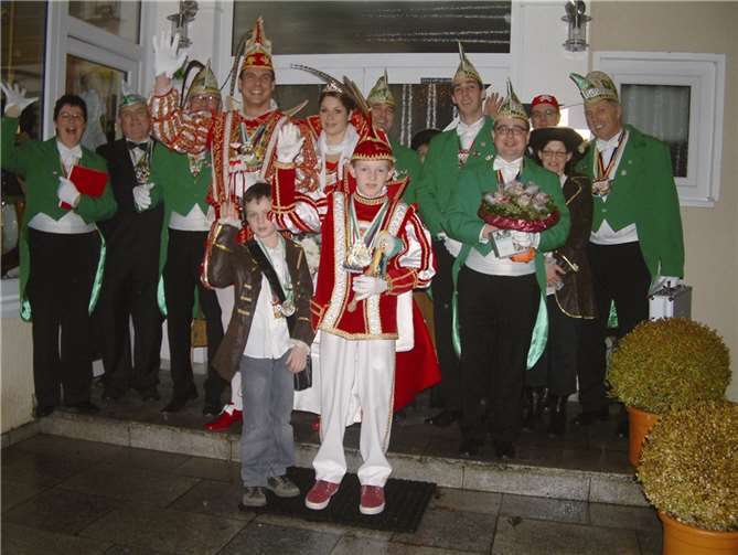 Die Wölle Regenten mit Senatspräsident Hermann-Josef Jahn. AB