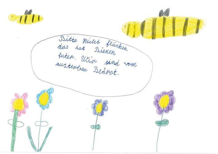 Die Zeichnungen der Zweitklässler werben für mehr Rücksichtnahme.