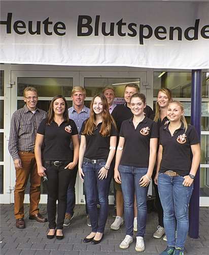 Die „Zesse Jecke“ beim letzten Blutspendetermin in Niederzissenprivat