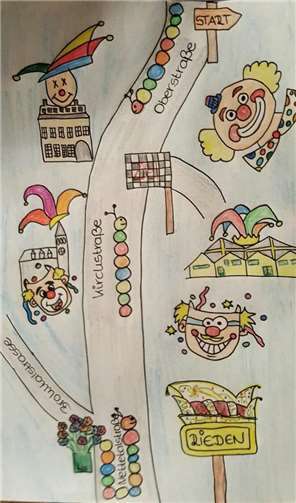 Die Zugstrecke am Veilchendienstag. Quelle: KG Rieden