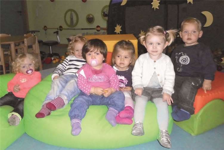 Die Zweijährigen gewöhnen sich zurzeit an den Ablauf in der Kindertagesstätte.privat