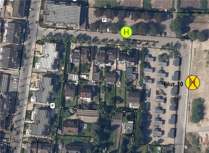 Die alte und neue Position der Haltestelle.  Foto: Stadtverwaltung Bad Neuenahr-Ahrweiler