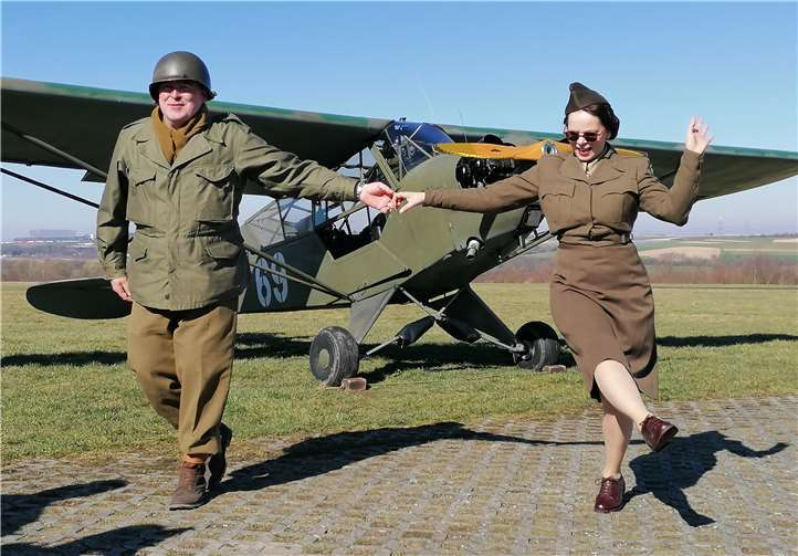 Die aus Jahr 1944 stammende Maschine gehört zum Bestand der 125th Liaison Squadron, eines Vereins, der sich um die Restaurierung und Erhaltung der amerikanischen Beobachtungs- und Kurierflugzeuge kümmert. Foto: privat