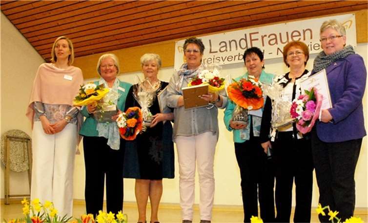 Die aus dem Vorstand ausgeschiedenen Landfrauen.