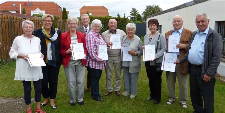 Die ausgezeichneten, langjährigen Mitglieder.