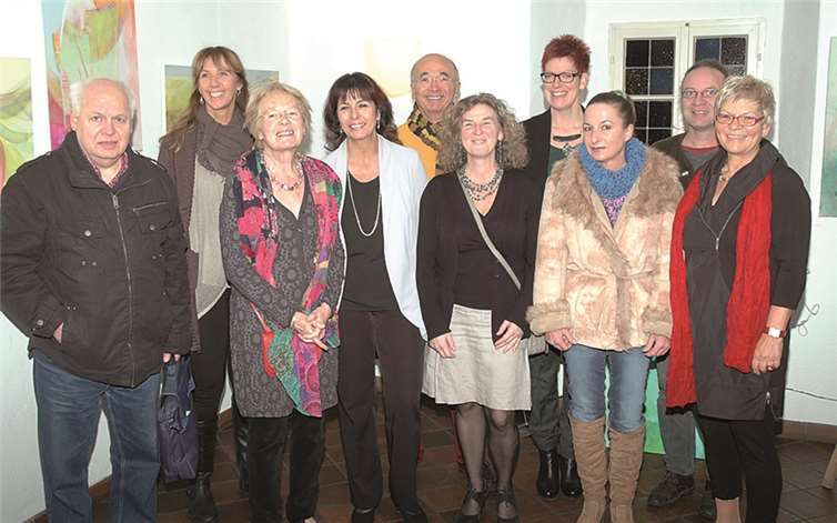 Die ausstellenden Künstlerinnen und Künstler im Zehnthaus. RGW