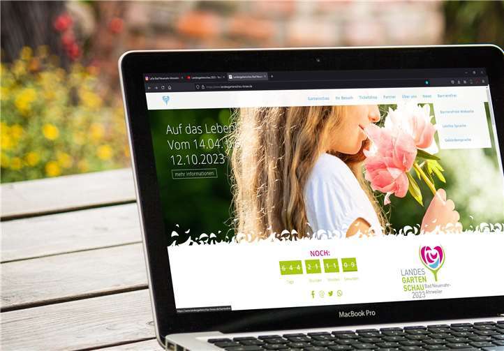 Die barrierefreie Internetseite. Foto: www.landesgartenschau-bnaw.de