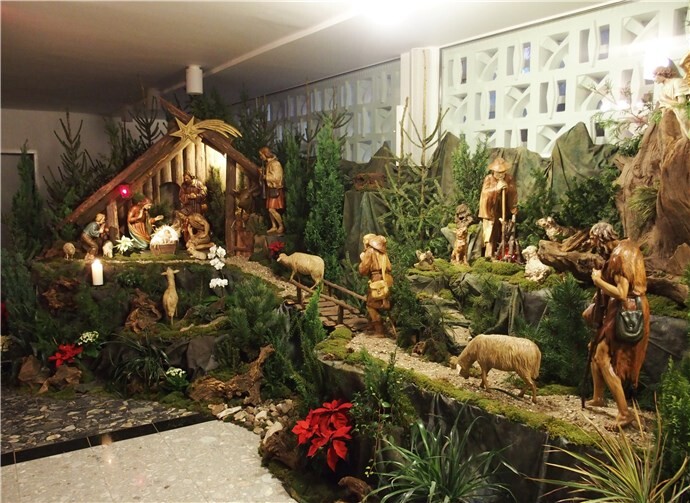 Die beeindruckende Krippe in der Klosterkirche der Dominikanerinnen.