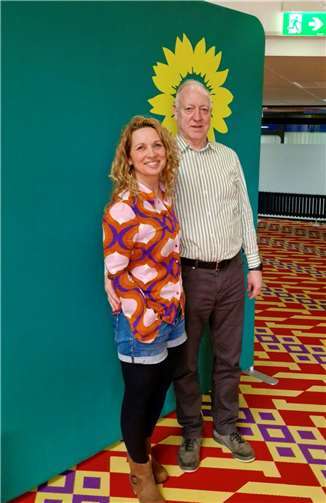 Die beiden Spitzendkandidaten der Grünen für den Kreistag, Natascha Lentes und Klaus Meurer. Foto: Bündnis 90/DIE GRÜNEN KV Mayen-Koblenz