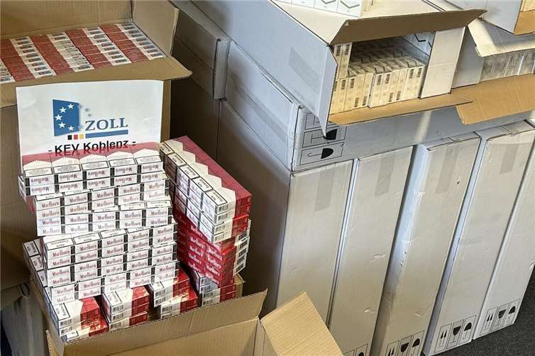 Die beschlagnahmten Zigaretten. Foto: Hauptzollamt Koblenz