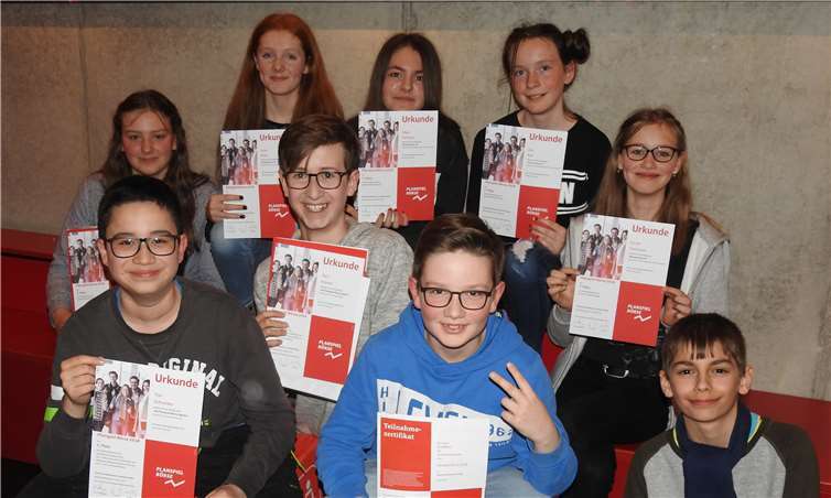 Die besten Börsen-Spekulanten der siebten Klassen am Gymnasium im Kannenbäckerland.Foto: GiK