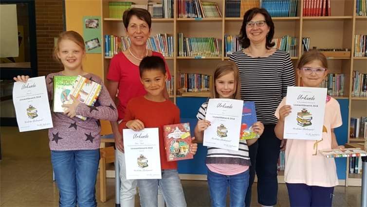 Die besten Leserinnen und Leser waren Amy Nowack (Klasse 1), Liv Buttler (Klasse 2), Chris-Kento Wagner (Klasse 3) und Hannah Müller (Klasse 4).