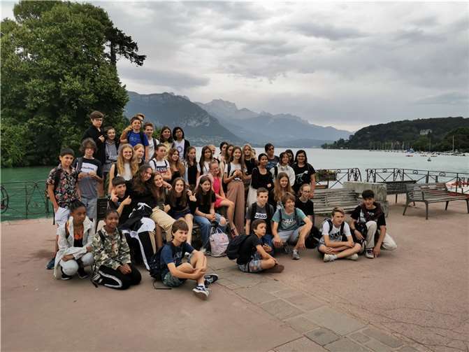 Die deutsch-französische Schülergruppe in Chambéry . Foto: Barbara Klaiber