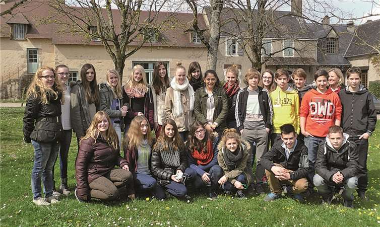 Die deutschen Schüler in Frankreich. privat