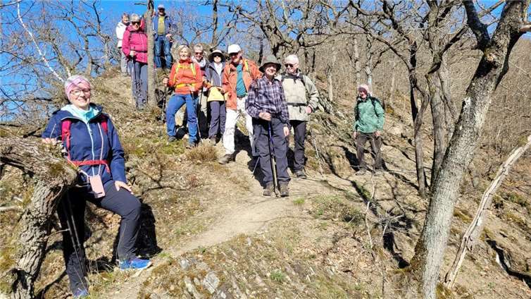 Auf Entdeckungstour durch die „Hasenkammer“ Die die Mitglieder der Eifelverein-Ortsgruppe Münstermaifeld. Foto: Marieluise Pree