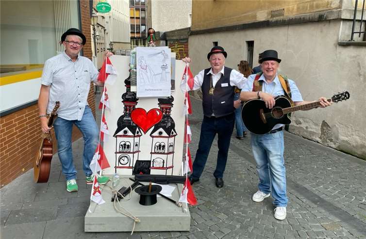 Die drei Bänkelsänger Dirk Crecelius, Manfred und Michael Gniffke. Foto: privat