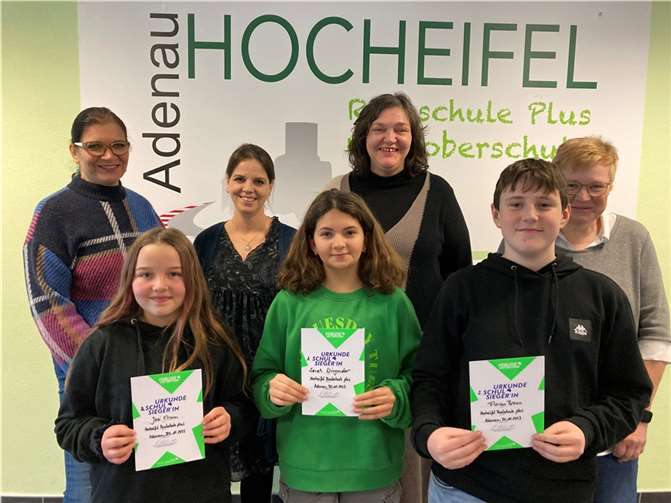 Die drei Klassensieger führten ihre Lesequalitäten vor.  Foto: Hocheifel Realschule plus