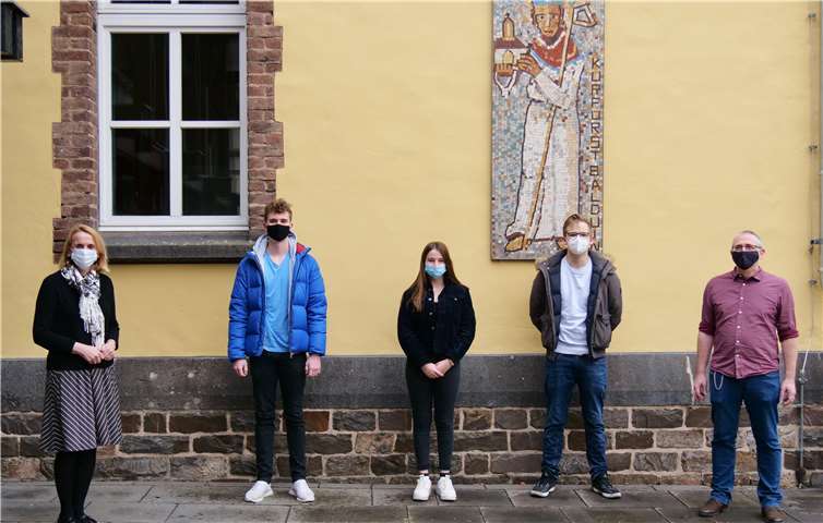 Die drei Schüler des Kurfürst-Balduin-Gymnasiums. Foto: privat