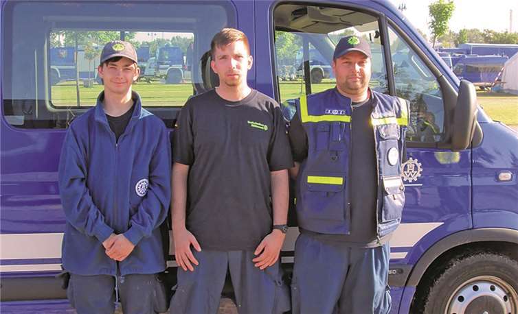 Die drei eingesetzten Ahrweiler THW-Helfer (v.l.): Dominik Kunert, Christoph Höllmann und Pascal Neuburger.privat
