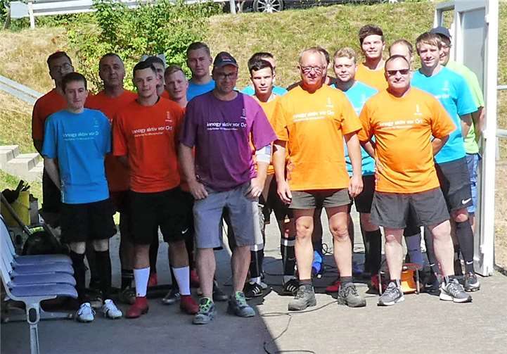 Sportlerheim in Masburg wurde energetisch saniert Die ehrenamtlichen Helfer sind stolz auf die energetische Sanierung des Sportlerheims.Foto: innogy