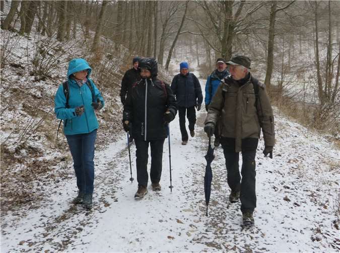 Die eisigen Temperaturen hielten die Teilnehmer nicht vom Wandern ab. privat