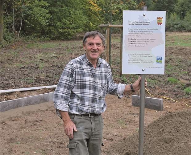 Die endgültige Ausgestaltung des Denkmals gibt Ortsvorsteher Gunter Windheuser noch nicht preis. privat