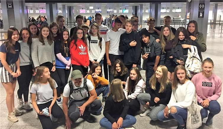 Die eng zusammengewachsene deutsch-polnische Schülergruppe am Ende des Austauschs. privat