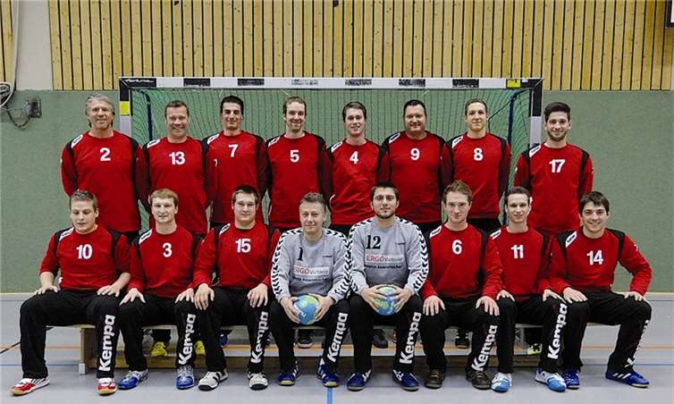 Die erfolgreiche 1. Handball-Herrenmannschaft des SV Rot-Weiß Merl. privat