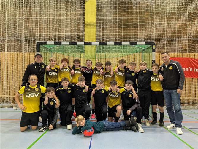 Die erfolgreiche D1 beim Hallencup.Foto: Grafschafter SG