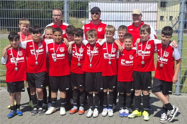 Die erfolgreiche Mannschaft nach dem dritten Platz im ballfreunde.de-Kreispokal.