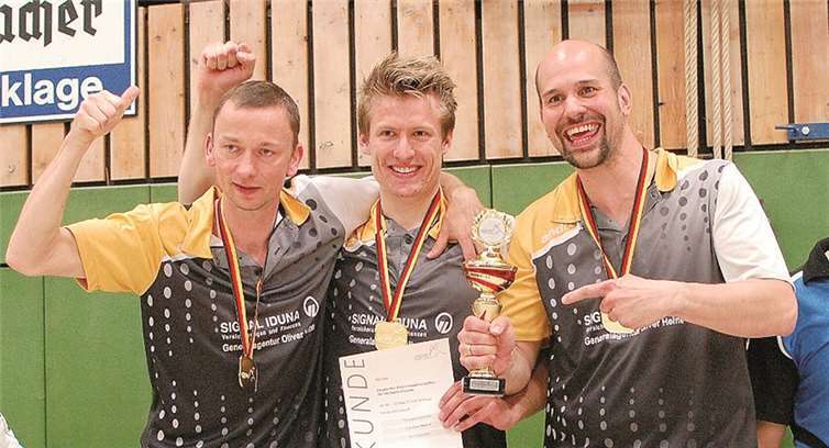 Die erfolgreiche Mannschaft (v.l.) Ingo Hansens, Fabian Becker und Markus Schaufelberger.privat