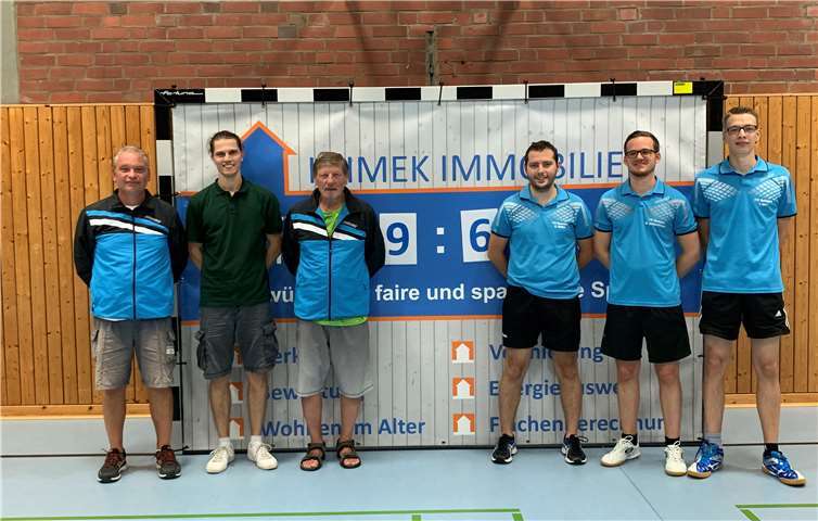Die erfolgreiche erste Mannschaft (v. l.): Guido Lenz, Daniel Jacquemien, Hans Frittmann, Kevin Müller, Michael Kleinschmager und Tobias Dörr.Fotos: privat