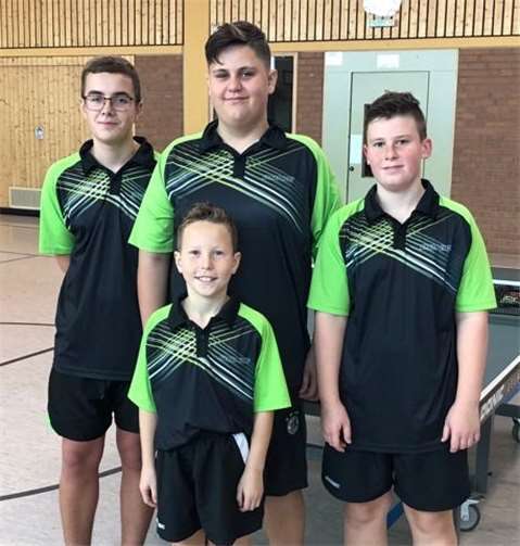 Die erfolgreiche zweite Jugendmannschaft (von links): Fabian Bungard, Maximilian Schmahl, Leon Eregger und Julian Meyer (vorn).Foto: privat