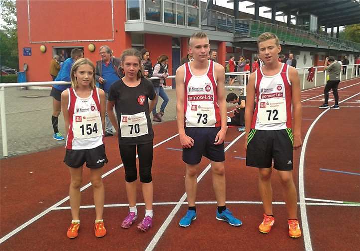 Die erfolgreichen Athleten des TV Cochem (von links): Josi Balles, Sarah Gräf, Jens Mildenberger und Julian Olbermann.privat