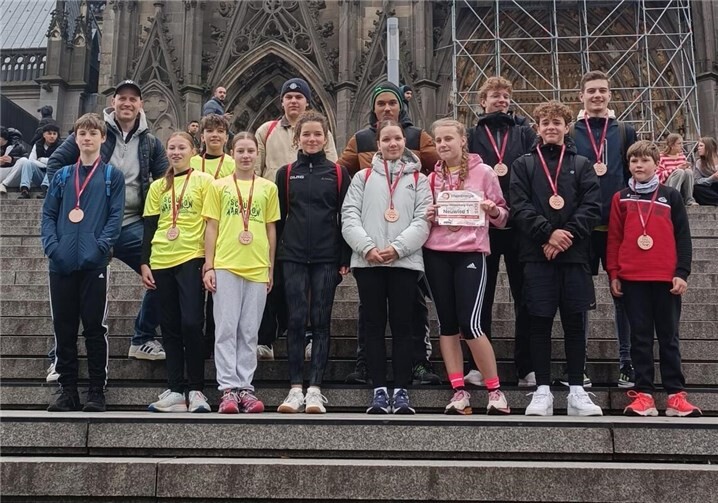 Erfolgreiche Teilnahme des WHG am Kölner Schulmarathon 2025 Die erfolgreichen Schüler beim Kölner Schulmarathon.  Foto: Tanja Utsch