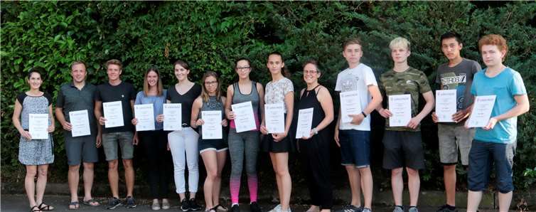 Die erfolgreichen Sportlerinnen und Sportler des TuWi.