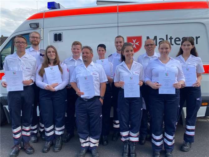 „Die ersten Einsatzkräfte der Malteser Meckenheim wurden im Rahmen des Johannisfests mit der Einsatzmedaille des Landes NRW gewürdigt. Foto: Kampschulte/Malteser.“  Foto: Malteser Hilfsdienst e.V.