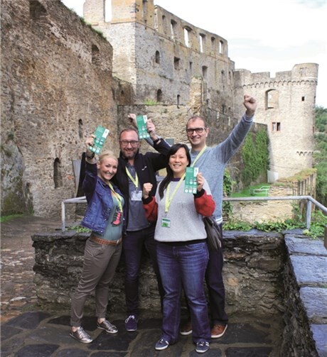 Die ersten Welterbe-Fünfkämpfer haben die Ziellinie erreicht. privat