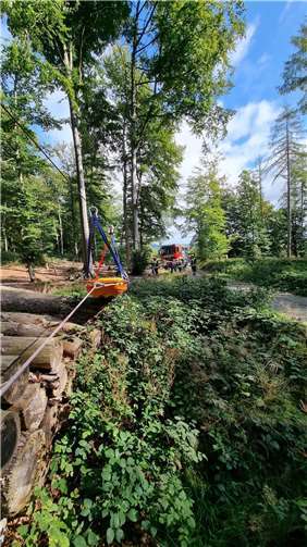 Die fertige Seilbahn.