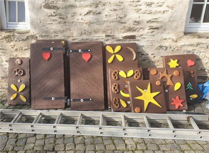 Die fertigen Fensterläden.