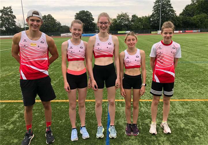 Die fünf Athleten der LG Rhein-Wied zeigten gute Leistungen in Rheinhessen.Foto: LG Rhein-Wied