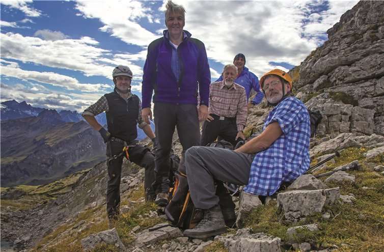 Die fünf Wehrer Watzmänner hatten hervorragendes Wetter im Allgäu. Helmut Seiwert
