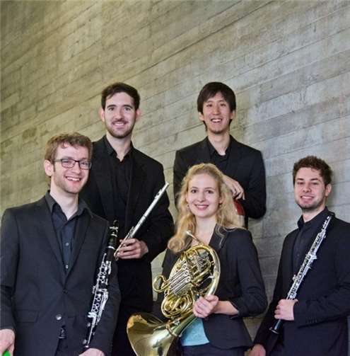 Die fünf jungen Meisterbläser von der Musikhochschule Köln.privat